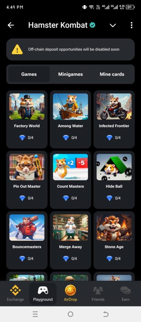 Screenshot of hamster kombat season 2 1