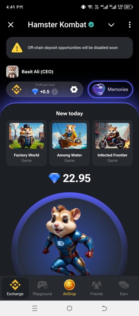 Screenshot of season 2 hamster kombat 2